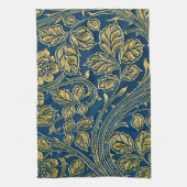 Golden Blue Elegance キッチンタオル (縦)