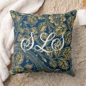 Golden Blue Elegance クッション (ブランケット)