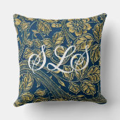 Golden Blue Elegance クッション (裏面)