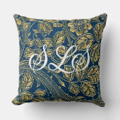 Golden Blue Elegance クッション (正面)