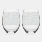 Golden Blue Elegance    ステムなしワイングラス (裏面)