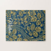 Golden Blue Elegance Puzzle ジグソーパズル (横)