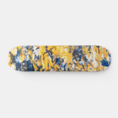 Golden Blue Floral Camo Skateboard スケートボード (横)