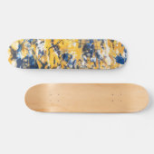 Golden Blue Floral Camo Skateboard スケートボード (横)