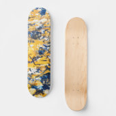 Golden Blue Floral Camo Skateboard スケートボード (正面)