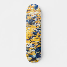 Golden Blue Floral Camo Skateboard スケートボード