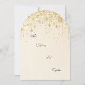 Golden Boho elegant Eid Party Invitation Card 招待状 (裏面)