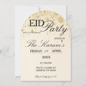 Golden Boho elegant Eid Party Invitation Card 招待状 (正面)