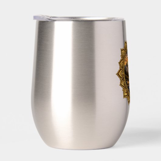 Golden Boho Mandala Mountain Sunset | Boho Sun Art (右面)