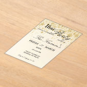 Golden Boho Minimalist Mosque Ramadan Iftar Party  アクリル招待状 (レイダウン)