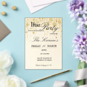Golden Boho Minimalist Mosque Ramadan Iftar Party  アクリル招待状 (インサイチュ (ウェディング))
