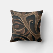 Golden Botanical Flow Elegant   クッション (裏面)