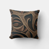 Golden Botanical Flow Elegant   クッション (正面)