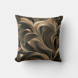 Golden Botanical Flow Elegant   クッション