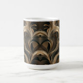 Golden Botanical Flow Elegant   コーヒーマグカップ (中央)