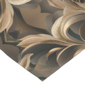 Golden Botanical Flow Elegant ショートテーブルランナー (コーナー)