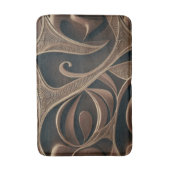 Golden Botanical Flow Elegant   バスマット (正面縦)