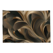 Golden Botanical Flow Elegant   枕カバー (裏面-右)