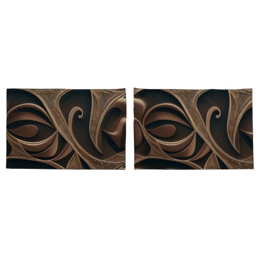 Golden Botanical Flow Elegant   枕カバー (バックセット)