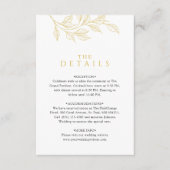 Golden Botanical Garden Wedding Details エンクロージャーカード (正面)