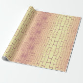 Golden Brick Wall – Symmetrical Architectural Patt ラッピングペーパー (アンロールド)