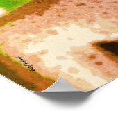 Golden Bronze Buddha Meditation Art Poster – Zen ポスター (角)