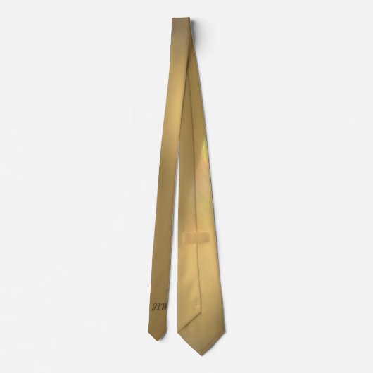Golden Bronze with Initials Neck Tie ネクタイ (裏面)