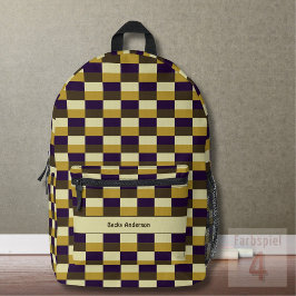 Golden Brown Color Combination プリントバックパック