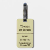 Golden Brown Color Combination ラゲッジタグ (裏面縦)