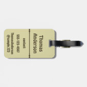 Golden Brown Color Combination ラゲッジタグ (裏面横)