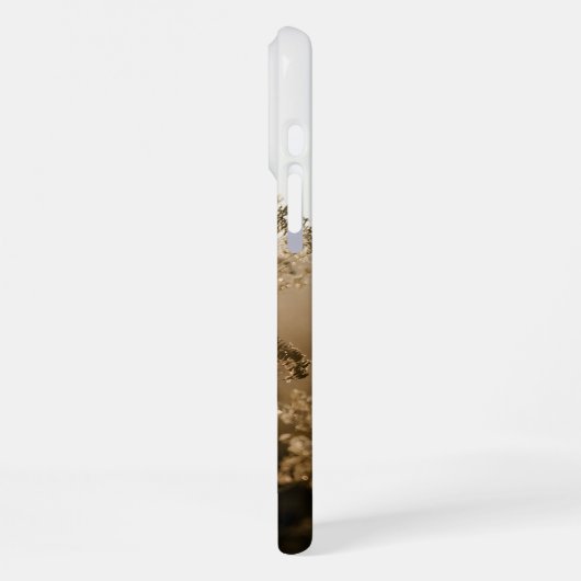 Golden brown meadow at sunrise iPhoneケース (左側面)