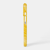 Golden Brushstrokes Phone Case iPhone 16ケース (左側面)