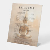 Golden Buddha Salon Price List 台座サイン (正面)