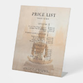 Golden Buddha Salon Price List 台座サイン (正面)