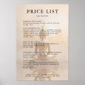 Golden Buddha Salon Price List Poster ポスター (正面)