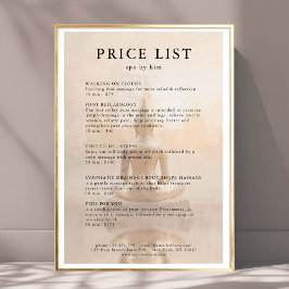 Golden Buddha Salon Price List Poster ポスター
