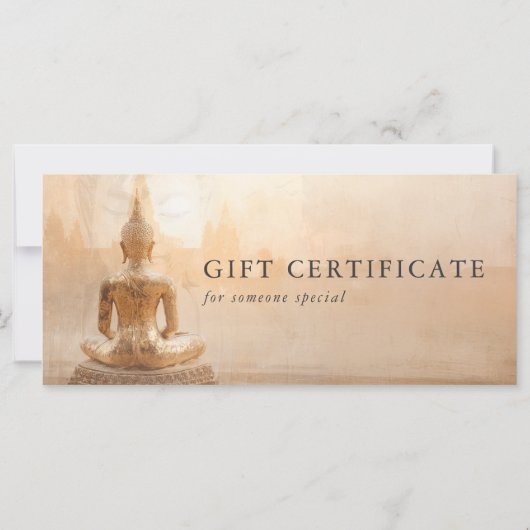 Golden Buddha – Salon QR Code Gift Certificate (裏面)
