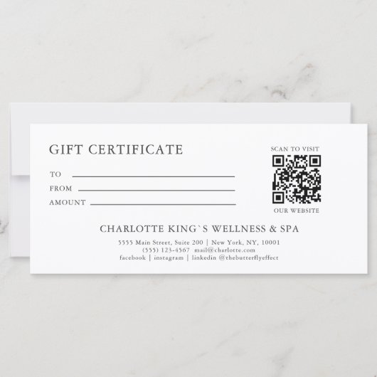 Golden Buddha – Salon QR Code Gift Certificate (正面)
