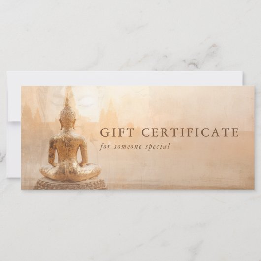 Golden Buddha – Salon QR Code Gift Certificate (裏面)