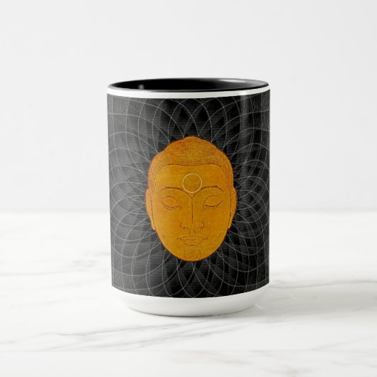 Golden Buddha Zen Mandala Mug マグカップ (中央)