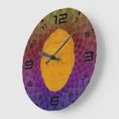 Golden Buddha Zen Mandala Wall Clock ラージ壁時計 (傾斜)