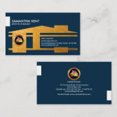 Golden Builder Architectホームフェイク・金ゴールド・アイコン 名刺 (正面/裏面)