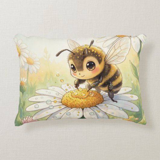 Golden Bumblebee in Bloom Dance アクセントクッション (正面)