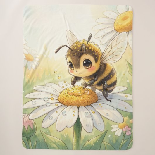 Golden Bumblebee in Bloom Dance シェルパブランケット (正面)