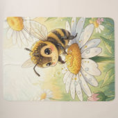 Golden Bumblebee in Bloom Dance シェルパブランケット (正面(横))