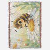 Golden Bumblebee in Bloom Dance スローブランケット (正面縦)
