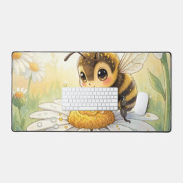 Golden Bumblebee in Bloom Dance デスクマット