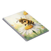 Golden Bumblebee in Bloom Dance ノートブック (右側)