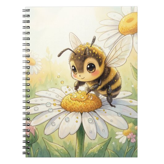 Golden Bumblebee in Bloom Dance ノートブック (正面)