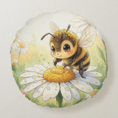 Golden Bumblebee in Bloom Dance ラウンドクッション (裏面)